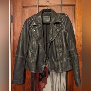 All Saints Cargo Leather Jacket